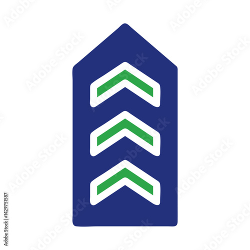 Chevron Arrows Illustrate Graphical Hierarchy Style