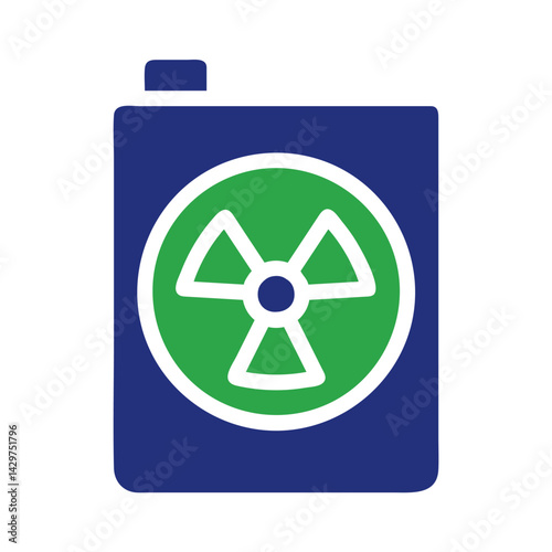 Isolated Radiation Waste Container Illustration