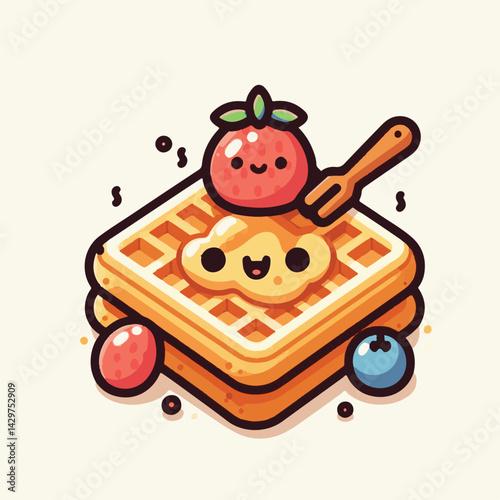 food, waffle, dessert, breakfast, sweet, snack, pastry, background, bakery, homemade, delicious, tasty, belgian, meal, fresh, crispy, lunch, baked, wafer, illustration, white, cream, cake, closeup, su