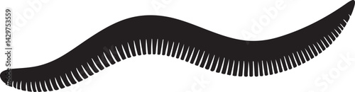 Earthworm Vector Silhouette