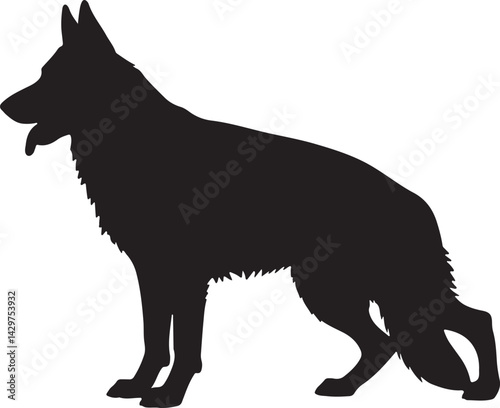 German Shepherd Vector Silhouette