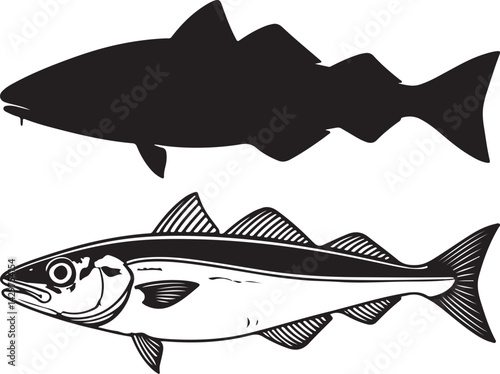 Haddock Vector Silhouette