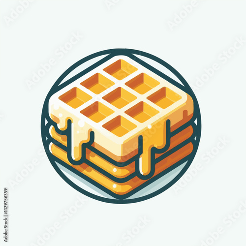 food, waffle, dessert, breakfast, sweet, snack, pastry, background, bakery, homemade, delicious, tasty, belgian, meal, fresh, crispy, lunch, baked, wafer, illustration, white, cream, cake, closeup, su