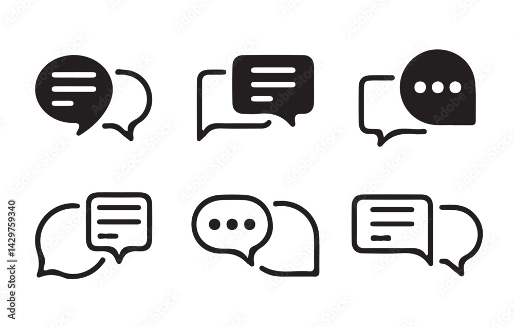 Set of comment speech bubble on white background. Chat message speech bubble icon seet.. victor illustration eps 10.
Set of comment speech bubble on white background. Chat message speech bubble icon seet.. victor illustration eps 10.