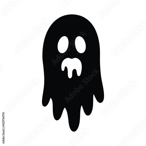 Ghost Head with Melting Face and Drooping Features