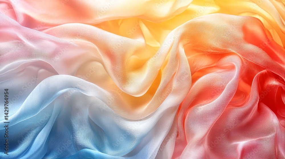 Fototapeta premium Colored silk fabric
