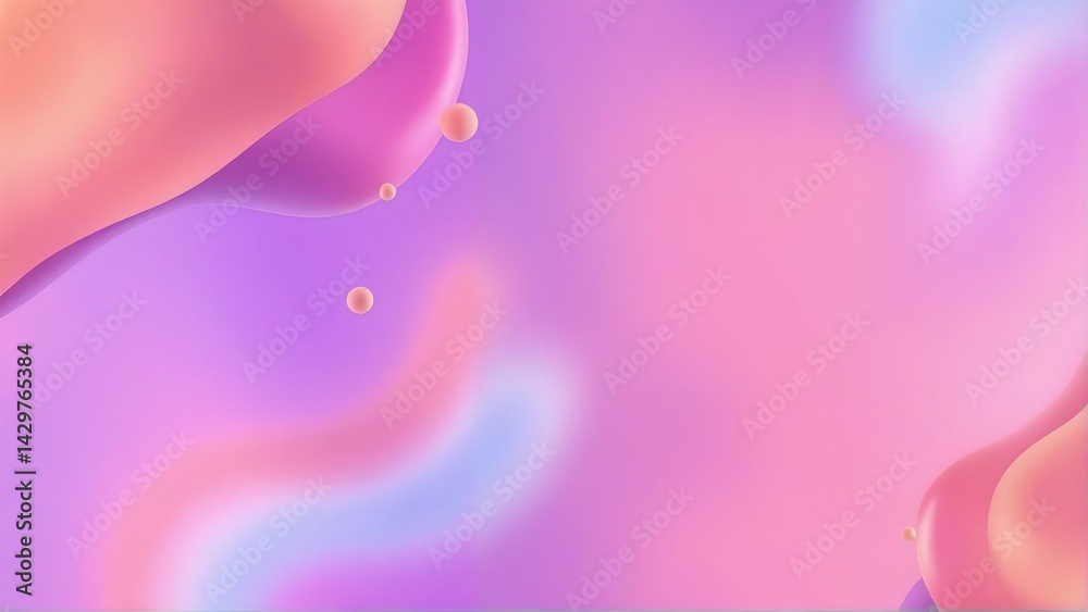 Obraz premium Abstract Pastel 3D Wavy Background , abstract, 3D background, pastel colors, wavy layers, fluid design, soft gradient,