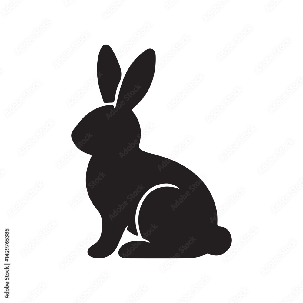 Fototapeta premium black rabbit isolated on white