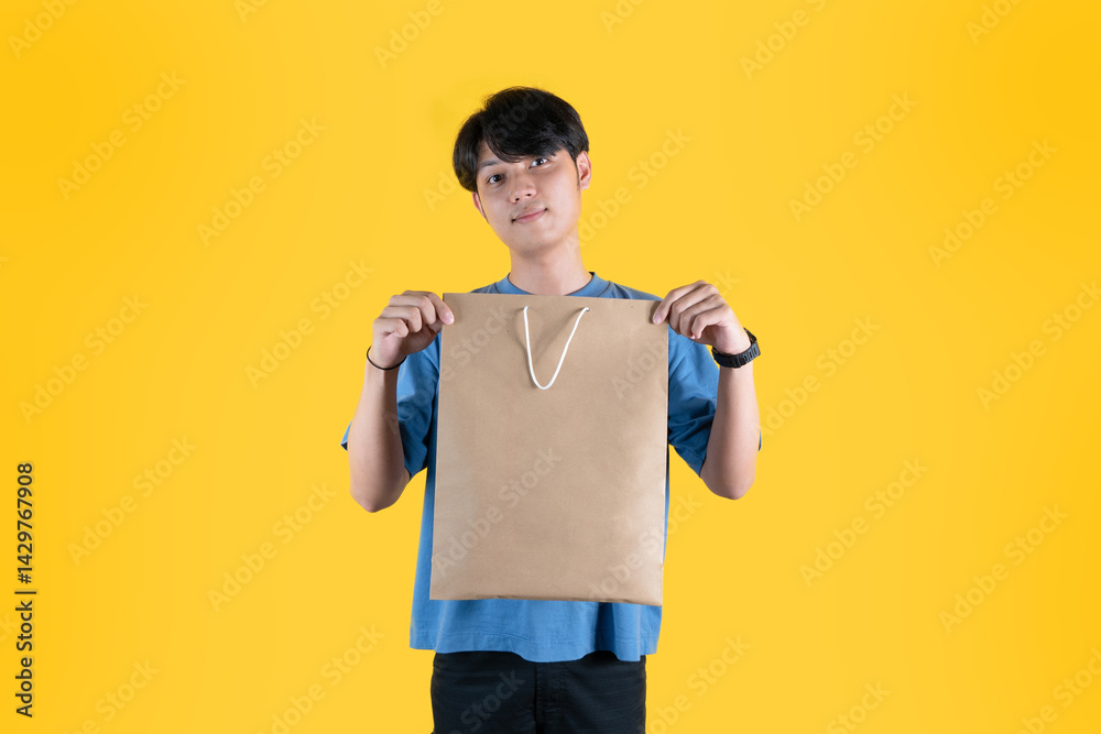 a man showing his bag to the camera a man showing his bag to the camera