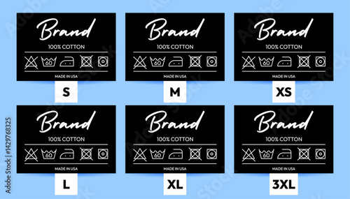 Clothing Label Design with Care Instructions