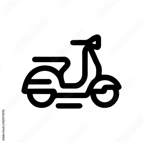 vector illustration of a scooter