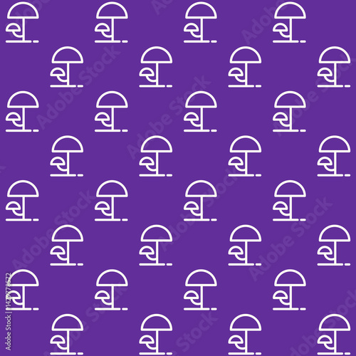 Minimalist Mushroom Vector Seamless Pattern