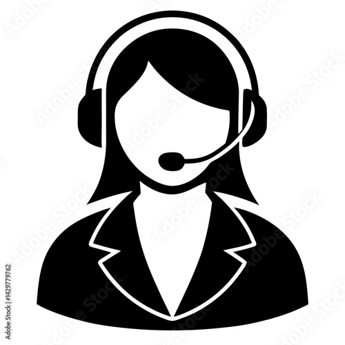 Female customer service agent with headset