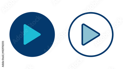 play Icon vector isolated on white background. Play button vector icon. Video icon vector