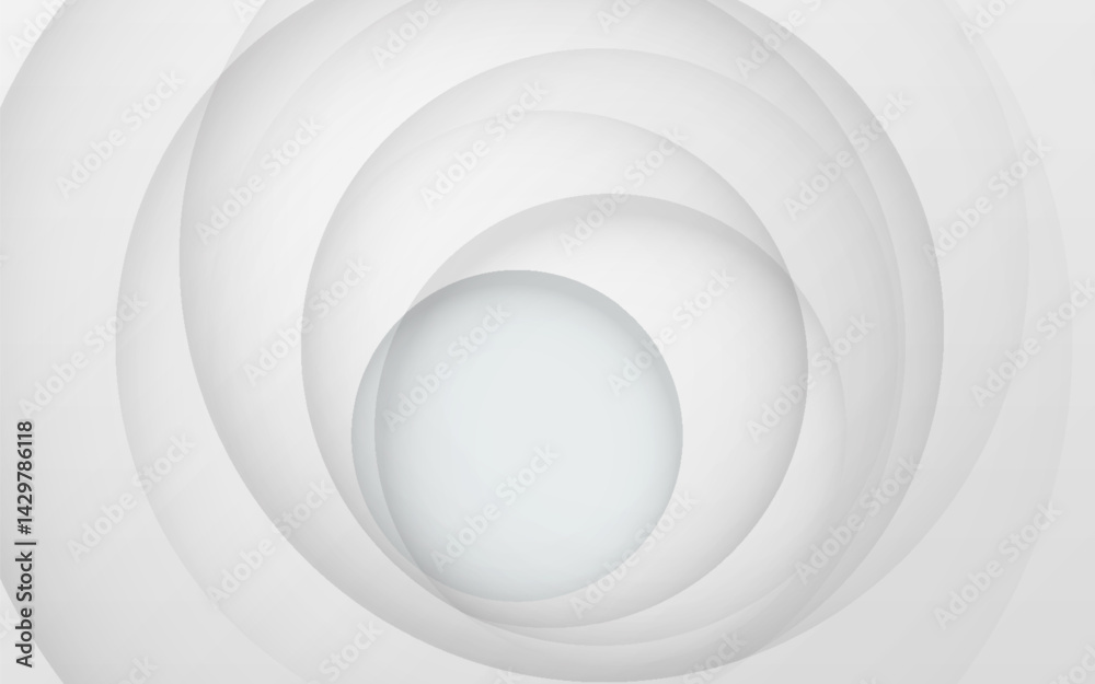 Fototapeta premium White gradient background. Abstract circle papercut smooth color composition. modern trendy design. Vector Illustration