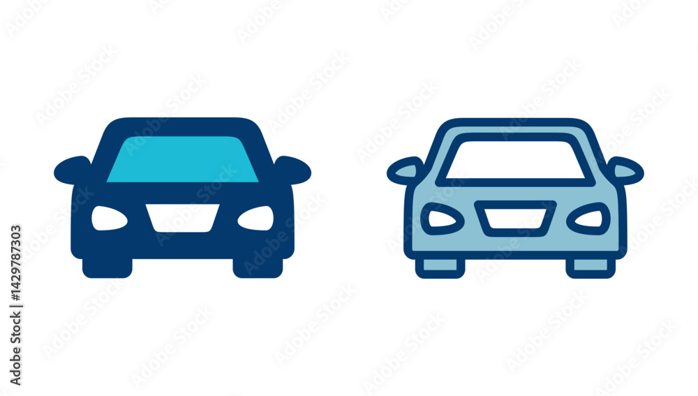 Fototapeta premium Car icon vector isolated on white background. Car icon vector.