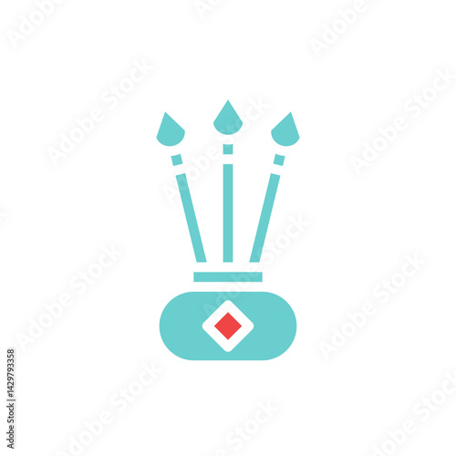 Fragrant Aroma Sticks in Decorative Turquoise Base