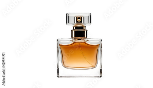 Discover the essence of luxury with our exquisite perfume bottle design on transparent background