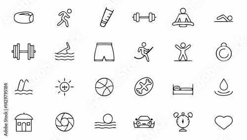 healthy lifestyle set of web icons in line style   (1).eps