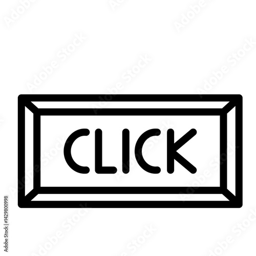 Clickbait Headline Symbol Vector Line Icon Design