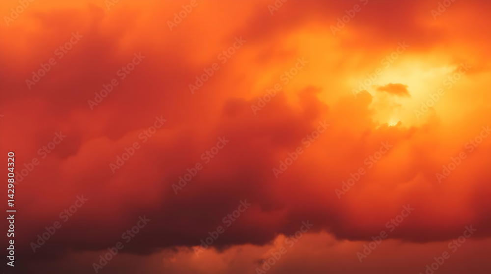 Dramatic Stormy Sky Background - Fiery Reds, Oranges & Yellows - Intense Weather Atmosphere - High-Tension Dramatic Scene Dramatic Stormy Sky Background - Fiery Reds, Oranges & Yellows - Intense Weather Atmosphere - High-Tension Dramatic Scene