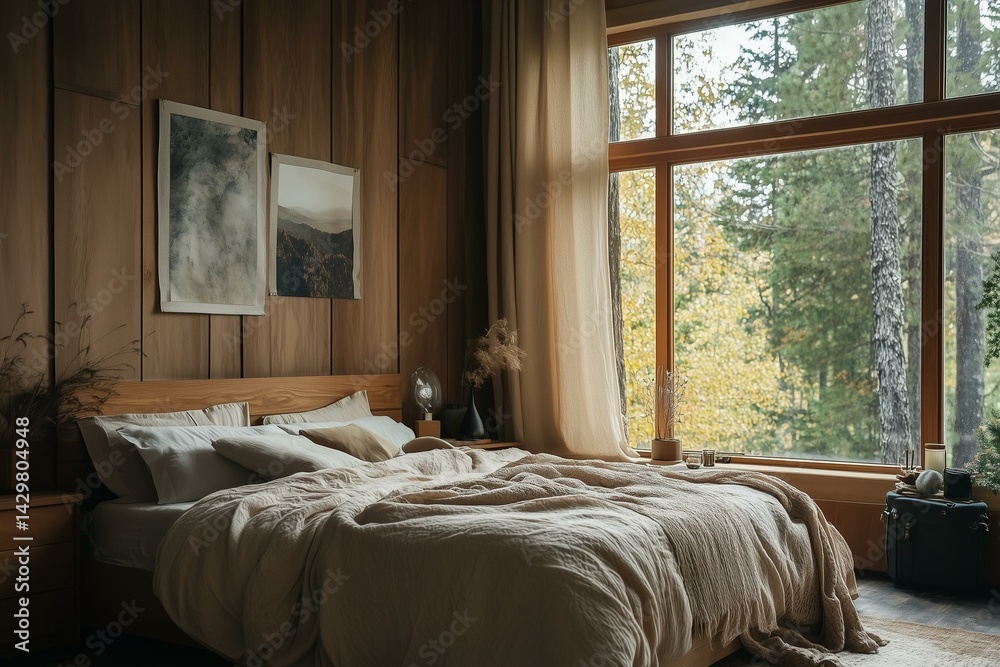 View of bed in bedroom
