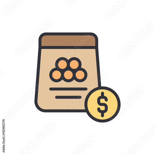 Caviar colored icons, minimalist vector illustration ,simple transparent graphic element .Isolated on white background
