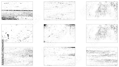 set dirty wall texture frame background on white  background, Distress illustration simply place over object to create grunge effect. 