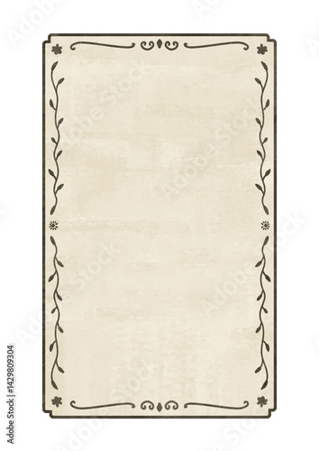 old paper with a border. Vintage frame