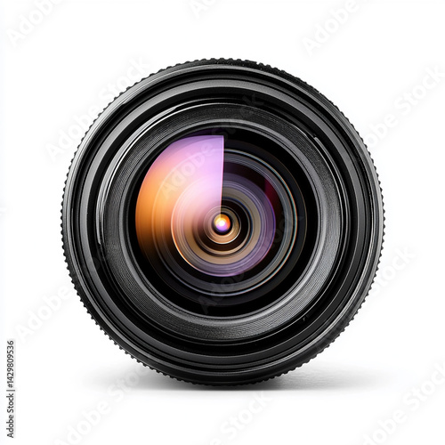 High quality professional camera lens close up detailed macro shot part tool photo image optic black white glass focus photo