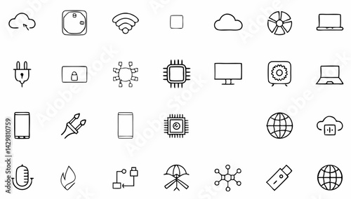 technology set of web icons in line style  informa (3).eps