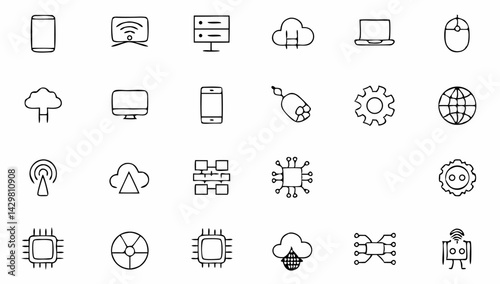 technology set of web icons in line style  informa (4).eps