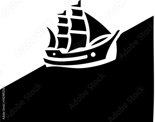 pirate ship vector illustration