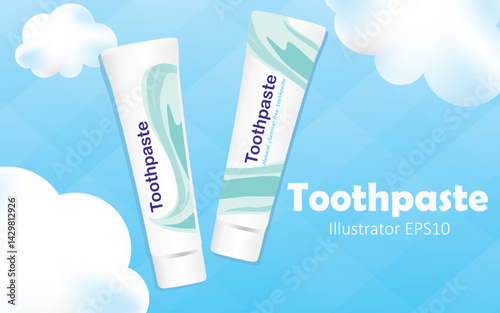 Toothpaste advertising illustration, toothpaste illustration, dental care