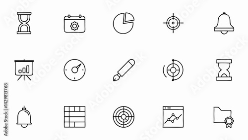 action plan set of web icons in line style  strate (1).eps