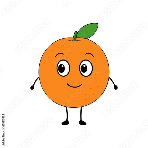 Cute tangelo cartoon vector