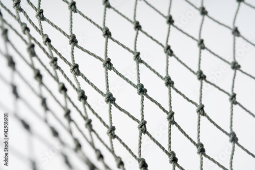 Net pattern close up. Rope net . Soccer, football, volleyball, tennis and tennis net pattern. Fisherman hunting net rope texture