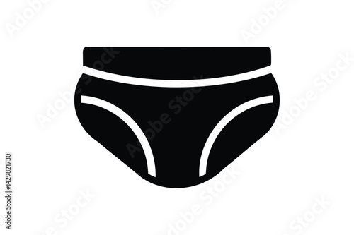 Adult diaper icon silhouette on white background