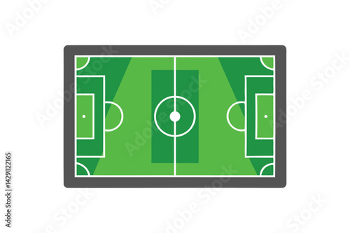 football field with soccer ball