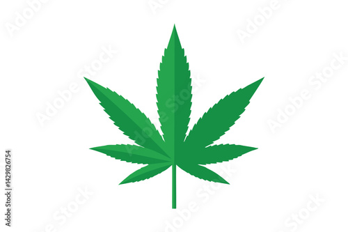 cannabis leaf on white background
