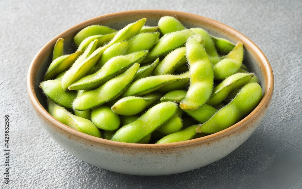 Fresh Green Edamame Beans in Bowl Healthy Food Fresh Green Edamame Beans in Bowl Healthy Food