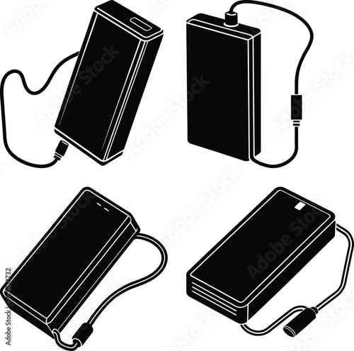 Portable Charger silhouette vector