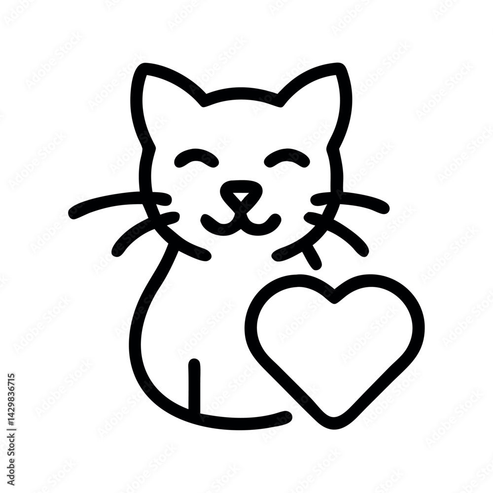 Pet Adoption Heart Cat Love Symbol