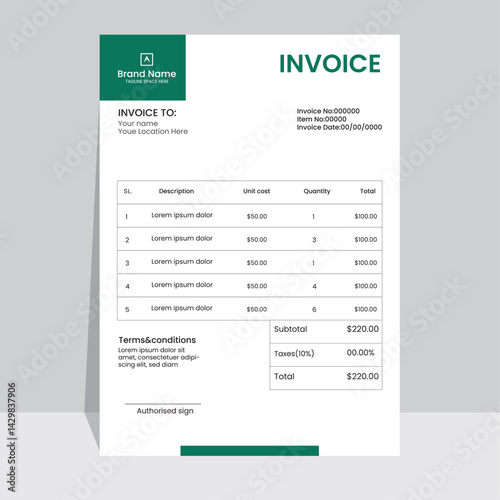 Invoice design template