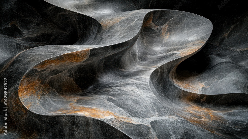 Naklejka premium Abstract stone curves