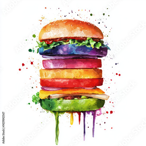 hamburger on a plate
