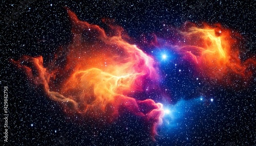 Colorful Nebulae in the Deep Cosmos