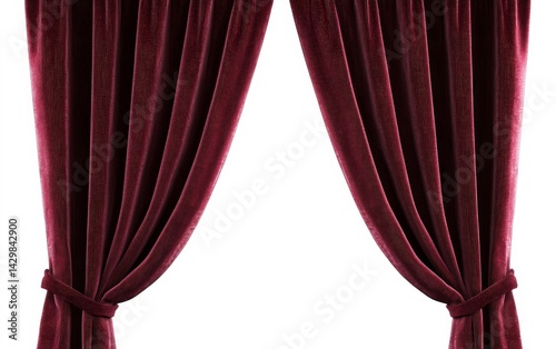 Rich burgundy velvet curtains (5)