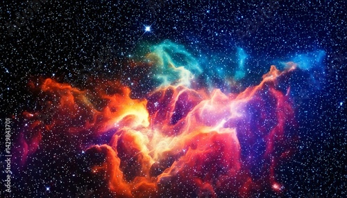 Colorful Nebulae in the Deep Cosmos