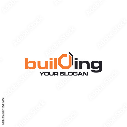 creative simple logo design building